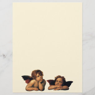 Papier Sistine Madonna, Angels détail par Raphael Sanzio