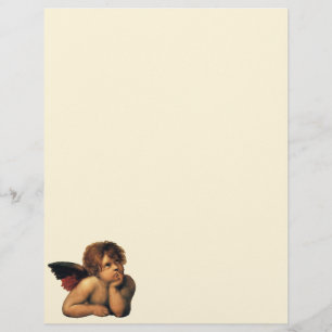 Papier Sistine Madonna, Angels détail par Raphael Sanzio