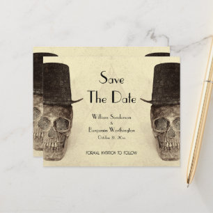 Papier Skull Gay M. Et M. Vintage Retro Sepia Budget