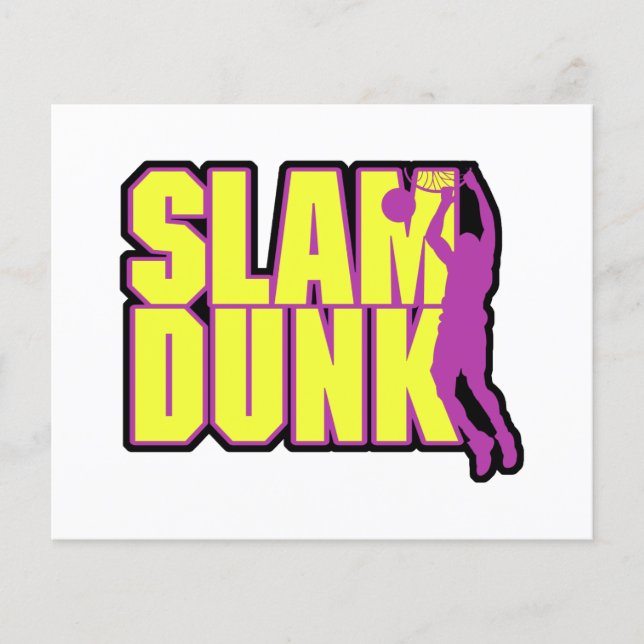 Papier slam dunk text jaune et violet (Devant)