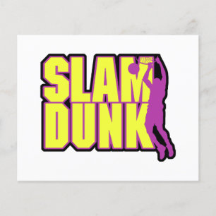 Papier slam dunk text jaune et violet
