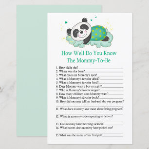 Papier Sleepy panda Comment bien connaissez-vous le jeu d