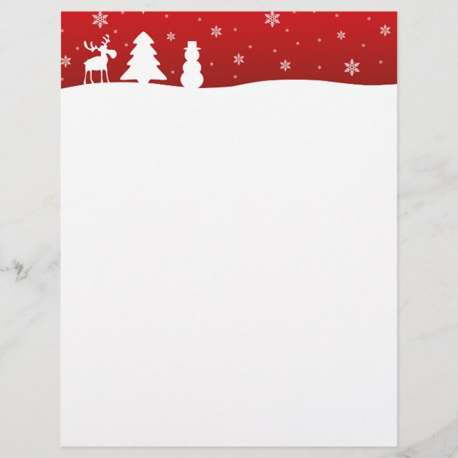 Papier Snowman de rennes d'arbre de Noël (Devant)
