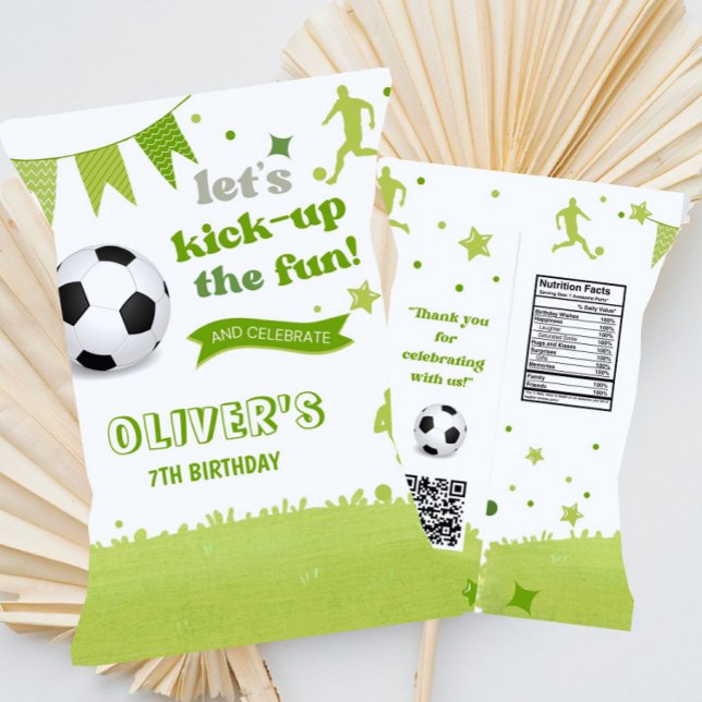 Papier Soccer Anniversaire Chip Bag Party Traite Loot Bag (Créateur téléchargé)