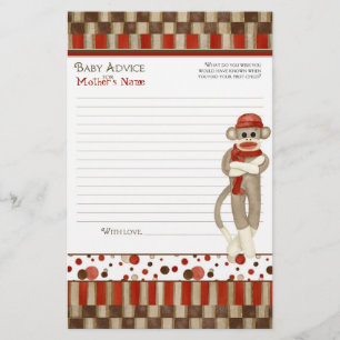 Papier Sock Monkey, Tricycle, Conseil Baby shower Garçon