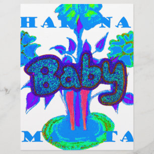 Papier Soft Cyan Blue Flower Art : A Baby's Touch.