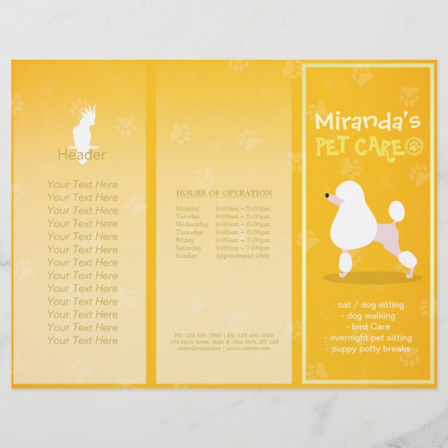 Papier Soins pour animaux de compagnie assis Cartoon Chie (Devant)