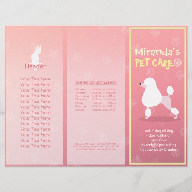 Papier Soins pour animaux de compagnie assis Cartoon Chie (Devant)