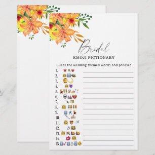 Papier Soirée d'émotion de la nuptiale fleurie