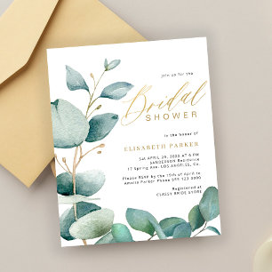 Papier Soirée nuptiale budget eucalyptus élégante invitat
