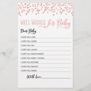Papier Souhaits modifiables pour la fête du Baby shower