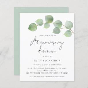 Papier Souper Budget Eucalyptus Mariage Anniversaire