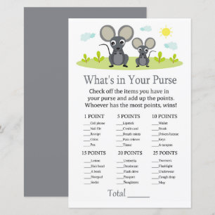Papier Souris Ce qui se trouve dans votre baby shower de 