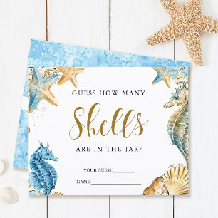 Papier Sous la mer   Devinez combien de coquilles jeu
