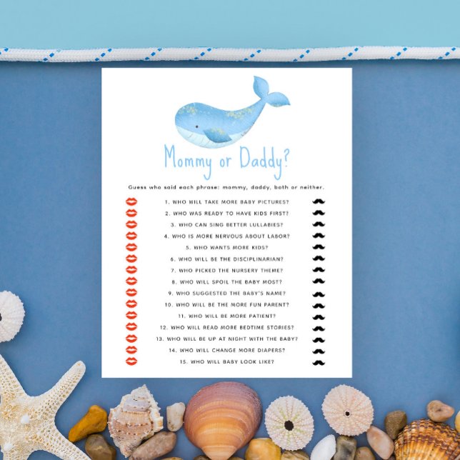 Papier Sous la mer - jeu de baby shower maman ou papa (Créateur téléchargé)