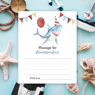 Papier Sous la mer Shark message de capsule d'anniversair