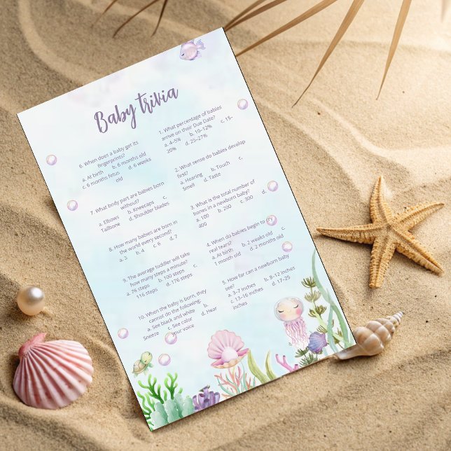 Papier Sous la Trivia des bébés de la mer (Créateur téléchargé)