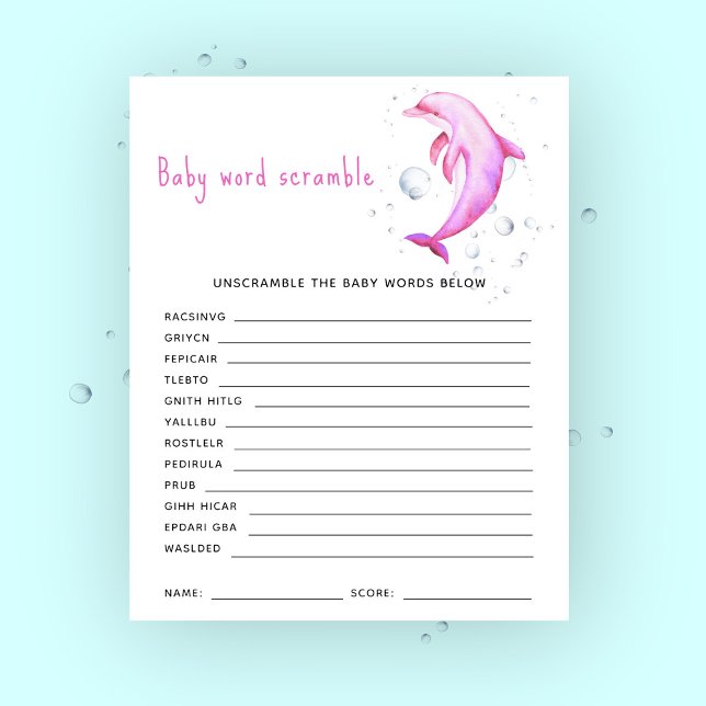 Papier Sous le baby shower de la mer - Bébé Parole (Créateur téléchargé)