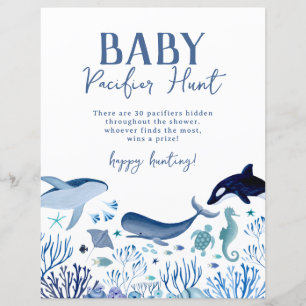 Papier Sous le jeu de chasse au Pacifique du Baby shower 