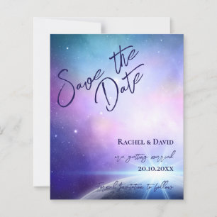 Papier Sous les Étoiles Rose Violet Mariage Épargnez la D
