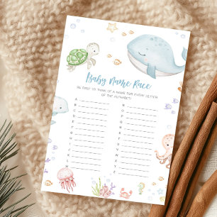Papier Sous l'océan Jeu de devinette du nom de bébé Baby