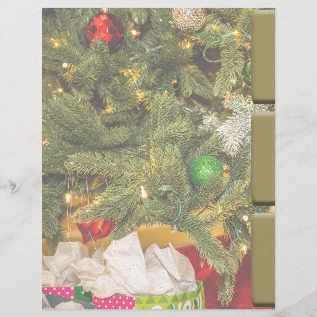 Papier Souvenirs de Noël Divider Insertions avec Faux Tab (Devant)