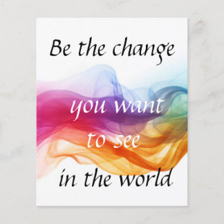 Papier Soyez le changement que vous voulez dans le monde