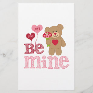 Papier Soyez le mien Valentine Teddy