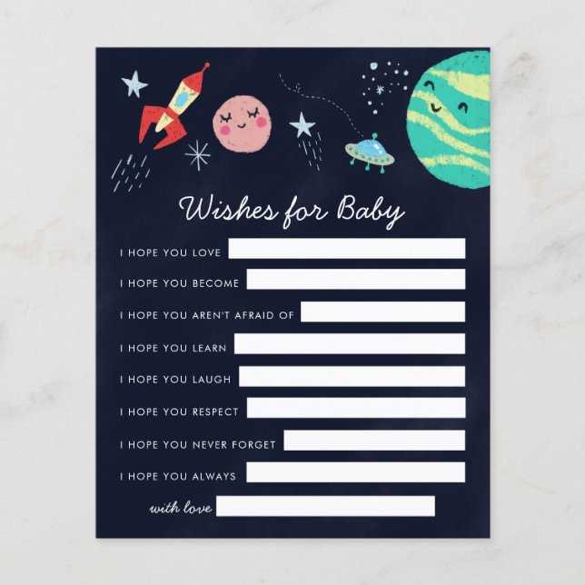 Papier Space Galaxy Wives for Baby Card (Devant)