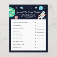 Spatiale Devinez Le Prix Bon Baby shower Jeu