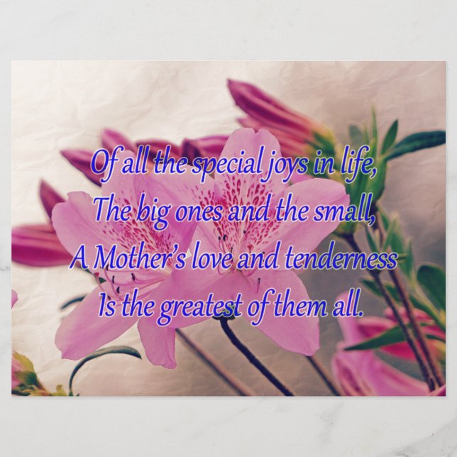 Papier Spécial fête des mères Joie (Devant)