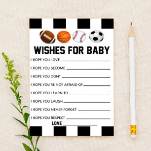 Papier Sports Désirs Pour Baby shower Bébé