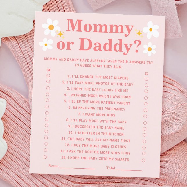 Papier Spring Baby in Bloom Baby shower Devinez qui joue (Créateur téléchargé)