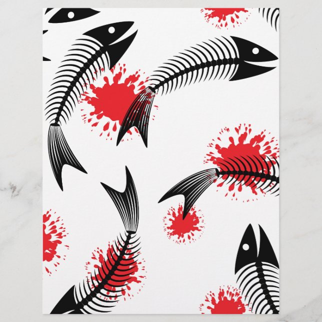 Papier squelette d'halloween (Devant)