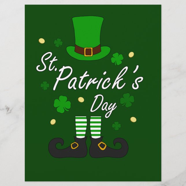 Papier St patrick Leprechaun (Devant)