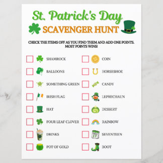 Papier St. Patrick's Day Scavenger Hunt Game