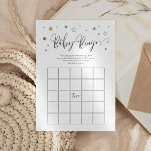 Papier Stars Baby Bingo   Jeu de Baby shower de révélatio