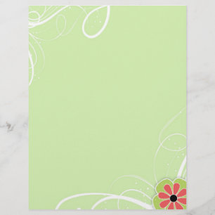 Papier Stationery simple et moderne avec fleurs