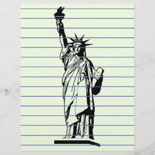 Papier Statue d'en-tête de lettre de liberté