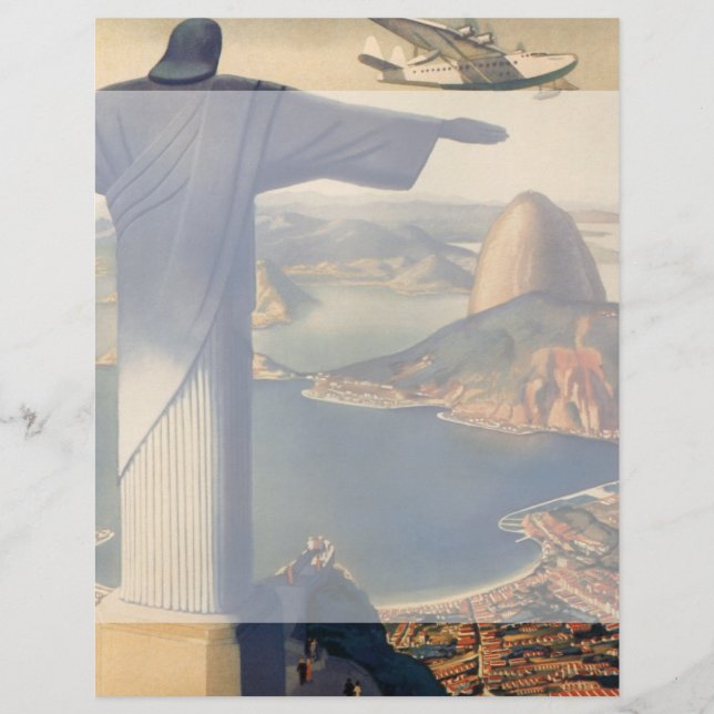 Papier Statue du Christ Rédempteur, Rio De Janeiro, Brési (Devant)