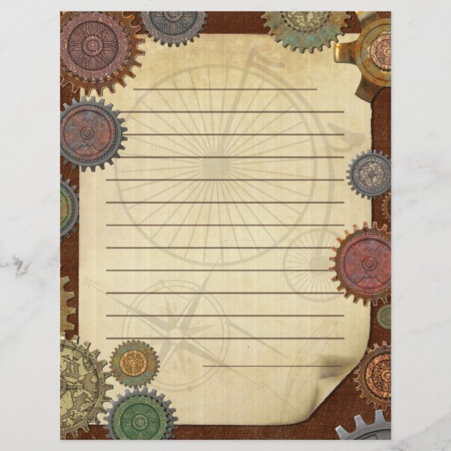 Papier Steam Elegance Steampunk SCRAPBOOK STATIONNAIRE (Devant)