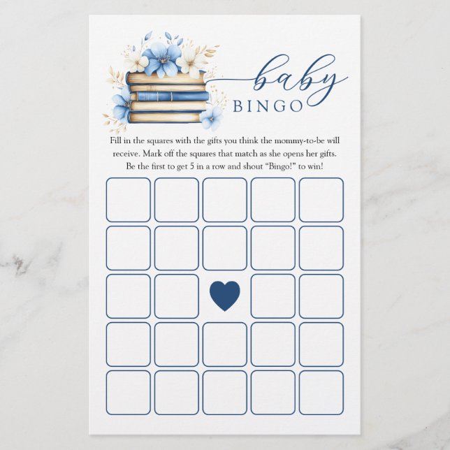 Papier Storybook Baby Shower Baby Bingo Game (Devant)