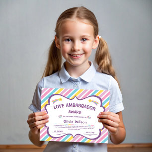 Papier Stripes Editable Fin de l'année scolaire Prix étud