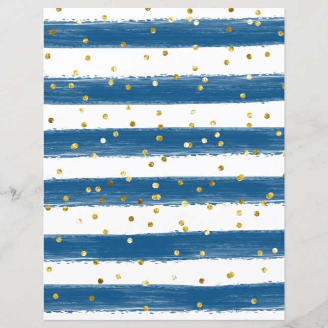 Papier Stripes/Gold Confetti (Devant)