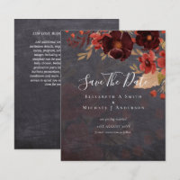 Sublime Bourgogne Floral Mariage SAVE DATES Budget