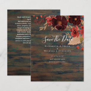 Papier Sublime Bourgogne Floral Mariage SAVE DATES Budget