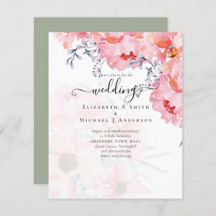 Papier Sublime MARIAGE en fleurs roses - BUDGET
