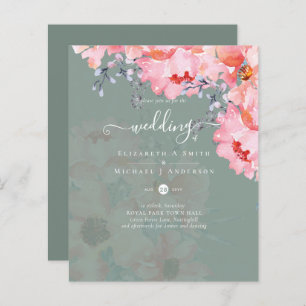 Papier Sublime MARIAGE en fleurs roses - BUDGET