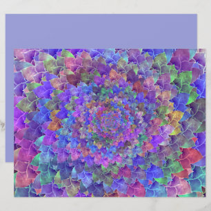 Papier Succulent Art Abstrait Floral Violet coloré