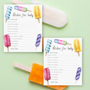 Papier Sucette glacée - Jeu de fête   jeu de vœux pour bé